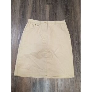 Ralph Lauren Polo Womens Khaki Beige‎ Golf Tennis Skirt Sz 6 Pockets Slit